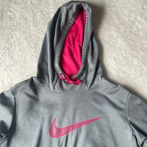Nike Gray and Pink Women’s Hoodie